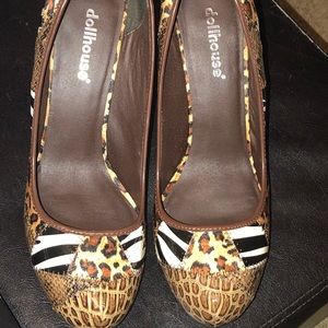 Patch work heels 3’